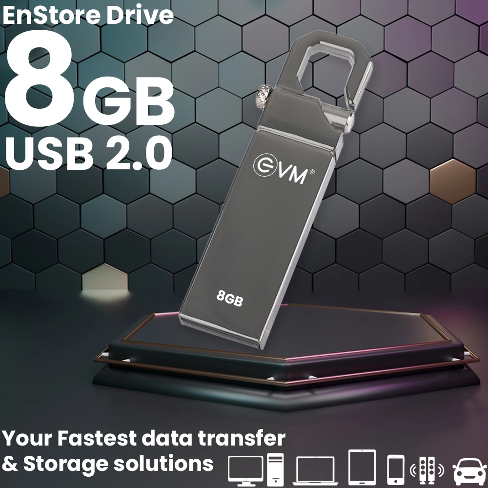 EVM Enstore Pendrive 8GB USB 2.0 (METAL) view 3